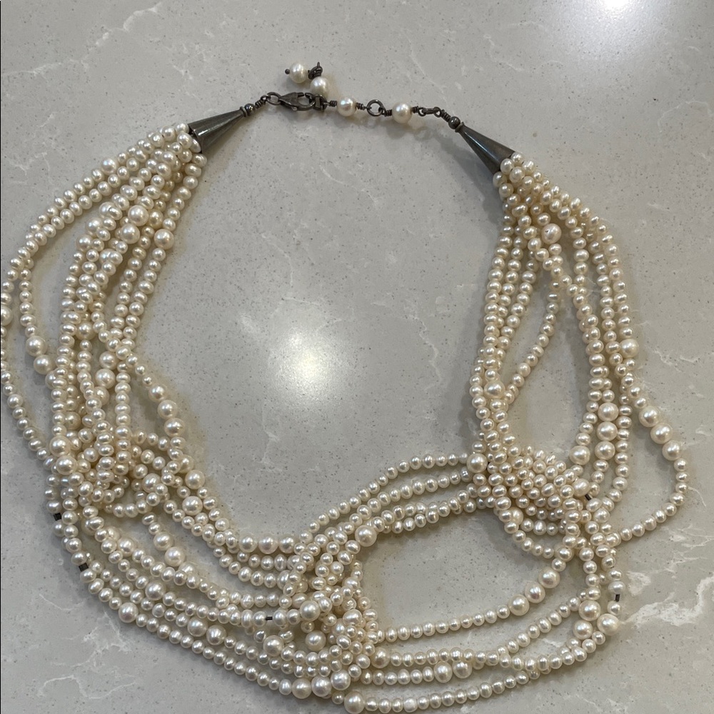 Artisan Multi-Strand Pearl Necklace